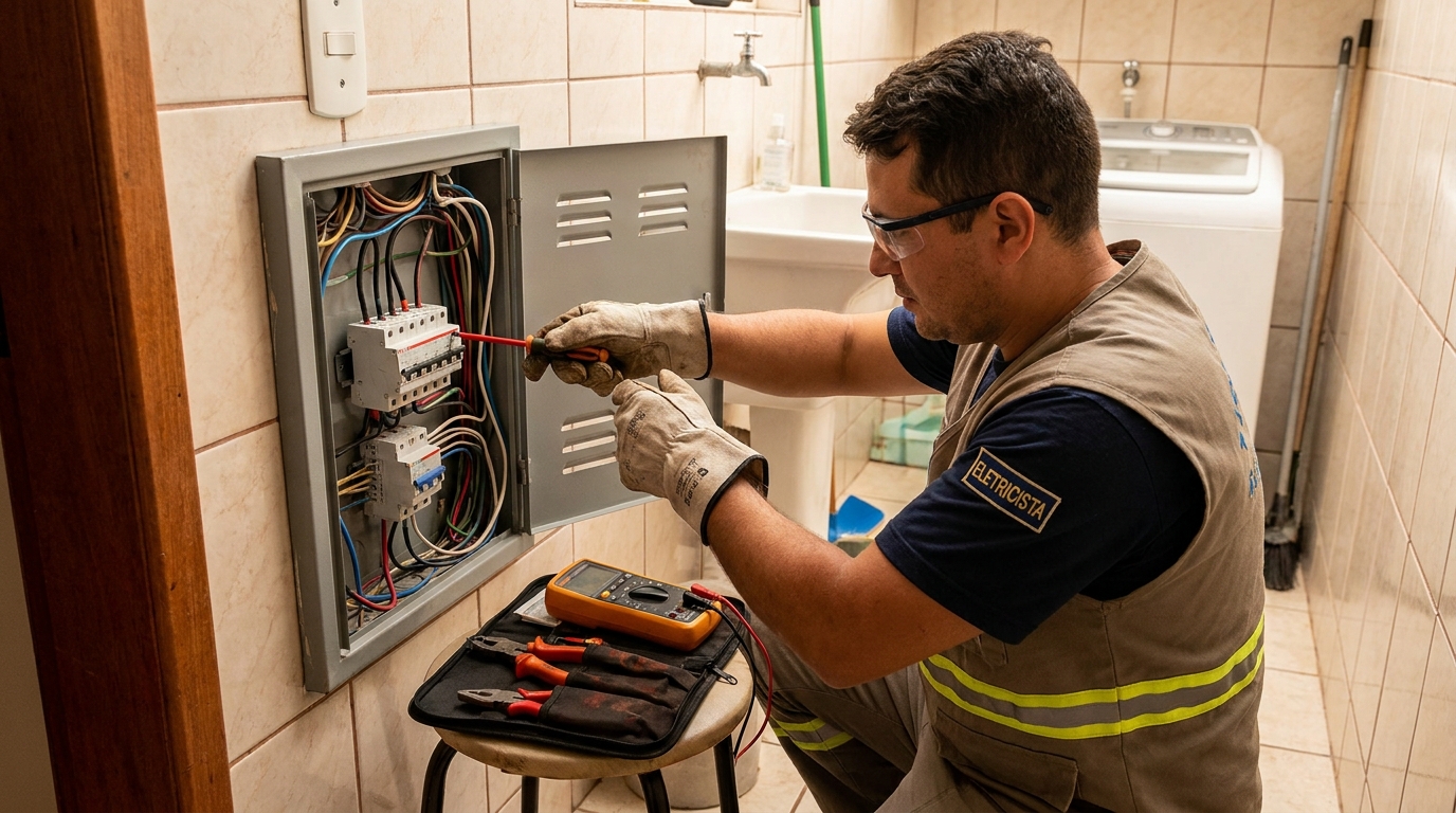 Instalacao de disjuntor residencial em Barueri‑SP